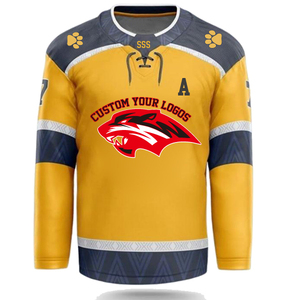 Camiseta de hockey personalizada para hombre de manga larga en blanco de portero de hielo ruso naranja y <span class=keywords><strong>Khl</strong></span> de fábrica OEM - Product Image 3