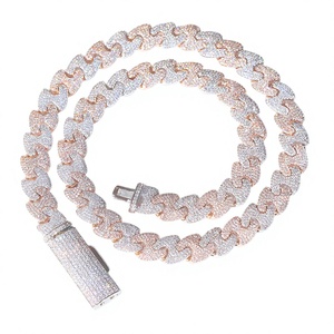 Collar de Cadena Cubana KIVORA'S con Incrustaciones de Moissanita, Chapado en Oro sobre Plata 925, Joyería Hip Hop para Hombre - Product Image 3