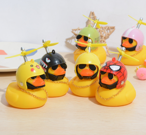 Duck Bike Bike Horn Cute Bicycle Lights Bell Squeeze Horns for Cycling Motorcycle Yellow Duck Light Rubber Duck Helmet Toys - Product Image 4