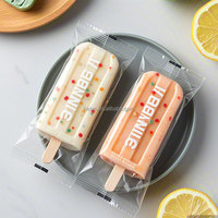 Sacs à glaces imprimés sur mesure de qualité alimentaire supérieure, emballages en plastique à fermeture arrière, pochettes transparentes pour desserts glacés
