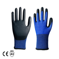 Gants de protection anti-coupure HPPE, gants de sécurité enduits de mousse de nitrile pour la construction
