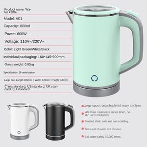 Electric <b>Kettle</b> 1.2L 304 Stainless Steel 800W Cordless Automatic Shut-Off <b>Boil</b>-Dry Protection Push-button Control 5-Year - Product Image 4