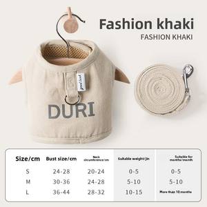 Arnés de Lona para Gatos con Cuerda de Tracción, Anti-Escape, Ecológico, Transpirable para Todas las Estaciones, Cierre de Hebilla, para Pasear Gatos y Perros - Product Image 5