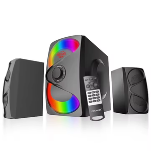 Altavoz de Audio Profesional Multimedia 2.1 CH de Alta Calidad para el Hogar, Subwoofer Grande y Moderno, Altavoz Activo para Computadora con USB y Aux, Portátil, de Madera - Product Image 3
