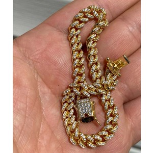 <span class=keywords><strong>Bracciale</strong></span> a catena cubana <span class=keywords><strong>sottile</strong></span> da uomo in <span class=keywords><strong>oro</strong></span> e argento placcato con zirconi, larghezza 6 mm, per dropshipping all'ingrosso - Product Image 3