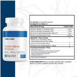 120 Cápsulas de Fórmula para el Soporte Nervioso con Complejo de Vitamina B y Ácido Alfa Lipoico, Suplemento para el Alivio del Nervio Ciático - Product Image 2