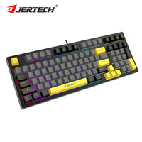 Clavier mécanique JERTECH JK550 DIY Mix Color Keycaps Hotswap Blue Switch Wired RGB Gaming Mechanical Keyboard pour ordinateur