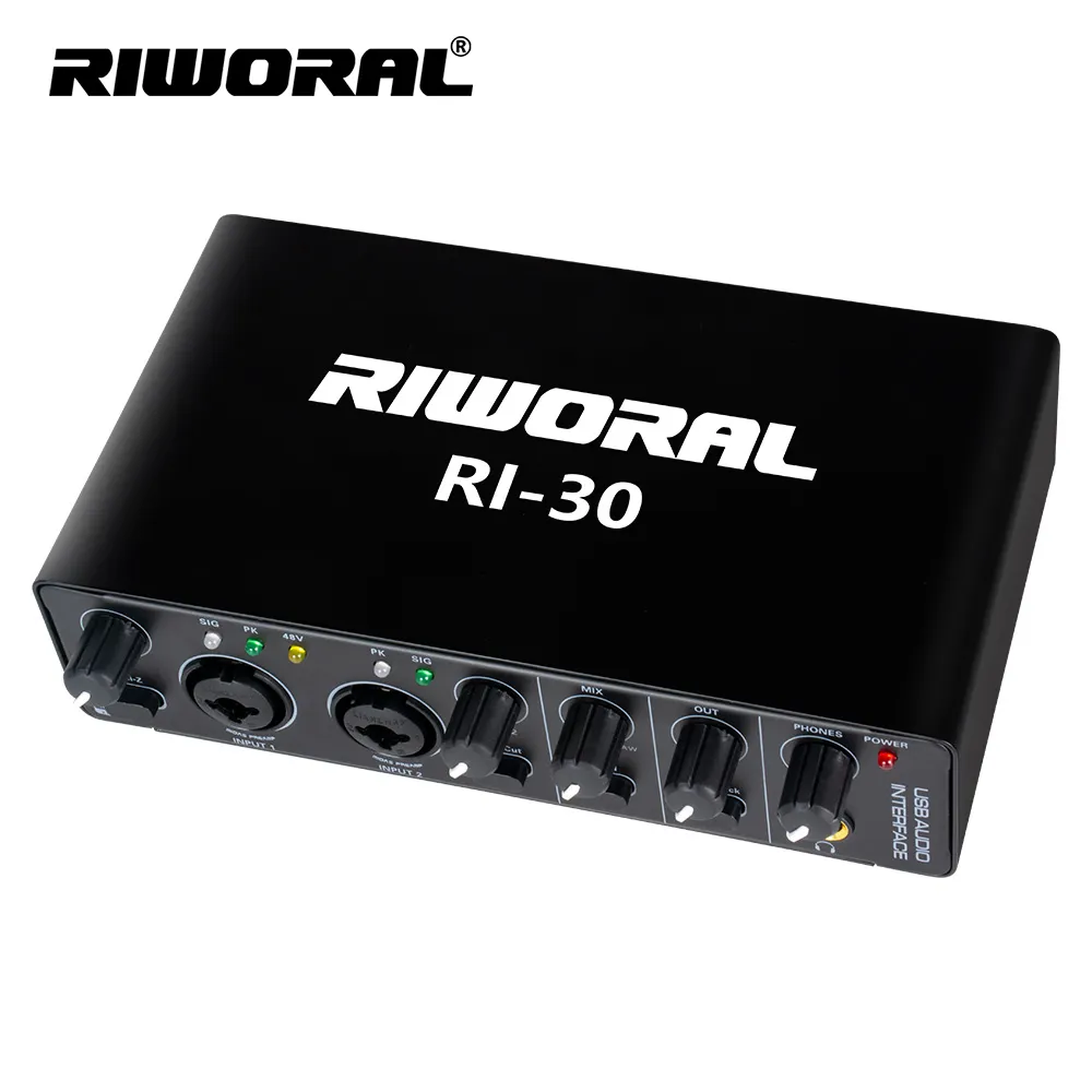 RI-30 Mini externe Instrument Soundkarte 2 Kanäle USB Studio Aufnahme Soundkarte