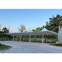 Cochera con Estructura de Membrana Tensada, Impermeable, Resistente al Fuego, Ecológica, Protección Solar y contra la Lluvia, Anticorrosión, para Hotel