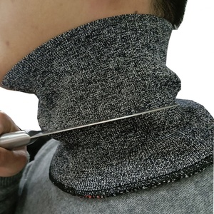 Protector de Cuello HPPE Nivel X AmpsafeX al por Mayor, Personalizable, Resistente a Cortes, Gris, para Trabajos con Vidrio/Acero - Product Image 6