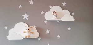 Chunlei OEM estante de pared plateau flottant abordable étagères de pépinière Trend Lab Cloud étagère murale - Product Image 2