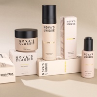 Flacon compte-gouttes à bouton poussoir 50 ml, emballage de sérum, flacon cosmétique en verre mat doux au toucher, flacon d'huile capillaire avec compte-gouttes noir
