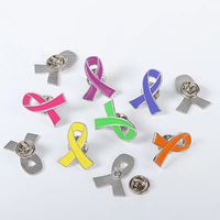 Broche en émail doux et dur personnalisée en gros avec logo, broche de sensibilisation au cancer du sein, badge en métal, épingles à ruban rose personnalisées, couleur personnalisée