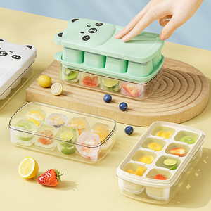 Moule à glaçons en silicone miniature en gros, empilable, moule à glaçons en forme <span class=keywords><strong>d</strong></span>'ours, <span class=keywords><strong>petit</strong></span> fabricant de glaçons, boîte de rangement pour congélateur avec couvercle - Product Image 1
