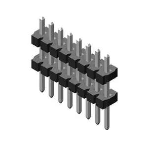 Conector de una sola fila para PCB, Conector de 5,08mm, 1x08P, 2 cuerpos, H2.5mm, 180 grados