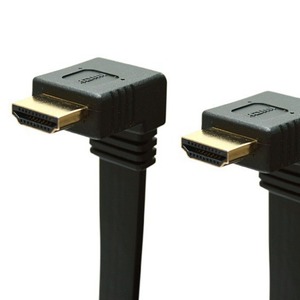 Cable HDMI macho a macho, Cable de transmisión de vídeo de alta definición, Cable de datos para conexión de Monitor de ordenador, Cable de cobre con curva de 90 grados - Product Image 2