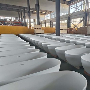 <span class=keywords><strong>Baignoire</strong></span> en pierre artificielle confortable Texture en ardoise <span class=keywords><strong>Baignoire</strong></span> de trempage en pierre artificielle autoportante à surface solide - Product Image 6