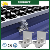 Kit de fixation en aluminium pour panneaux solaires, système de montage, traitement de surface anodisé, installation sur toit ou au sol pour panneaux solaires