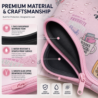 Tas Notebook Lembut Ukuran S M L Custom 3, Sarung Buku Neoprena untuk Kindle, Sarung E-reader Neoprena Tahan Air dengan Cetakan Lucu