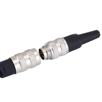 Conector Circular Metálico Recto Hembra de Bloqueo Rápido Impermeable de 2 y 3 Pines M16, Conector PCB M12 para Conexión de Cables