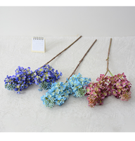 Bouquet de lilas artificiel dégradé, fleurs artificielles en plastique souple 3D réalistes au toucher, hortensias pour décoration de mariage, vente en gros pour extérieur