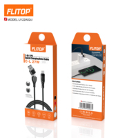 Cable USB rápido 2 en 1 personalizado con puerto tipo C para iPhone 16 Pro Max 15 14 13 12 Samsung Google iPad Cable de cargador de teléfono múltiple