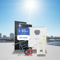 Système solaire hybride 10 kW pour raccordement au réseau, kit complet, contrôleur MPPT lithium-ion, panneaux monocristallins, usage commercial