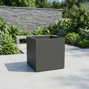 Pots de fleurs rectangulaires en plastique gris artificiel de haute qualité, modernes, pour l'intérieur, l'extérieur, le balcon, la maison, le jardin, le centre commercial, prix d'usine - Product Image 3