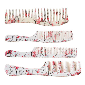Juego de peines para el cabello Wanmei con diseño de flor de cerezo, peines portátiles multifunción para masaje y desenredado para mujeres y niñas - Product Image 5