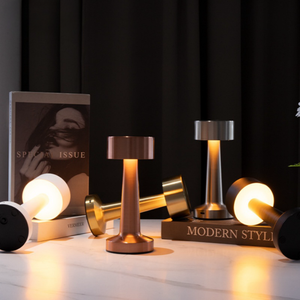 Zeitgenössische LED drahtlose Schreibtisch lampe Touch Control Dimmer Metall Lese lampe wiederauf ladbare Hotel Restaurant Bar LED Nachtlicht - Product Image 4