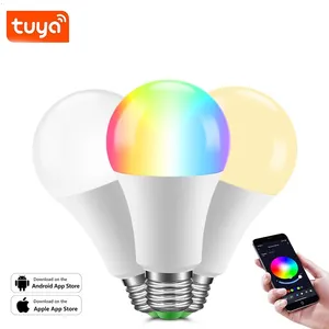 Alexa Tuya WIFI Control LED Bulb RGB Smart Lighting 9W 15W E27 B22 A60 A70 RGBW LED Light Bulbs