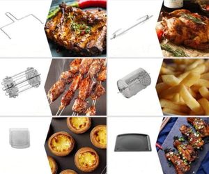 หม้อทอดไฟฟ้าอเนกประสงค์ทรงสี่เหลี่ยม รุ่นใหม่เพื่อสุขภาพ ความจุ 12 ลิตร พร้อมหน้าจอ LCD ดิจิตอล ควบคุมผ่านแอพพลิเคชั่น ประหยัดพลังงาน สำหรับใช้ในครัวเรือน สไตล์ฝรั่งเศส - Product Image 3