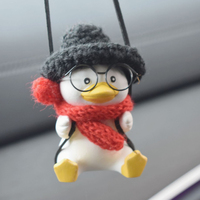 Canard Super mignon de dessin animé de haute qualité 6*5cm Auto voiture SUV intérieur suspendu décoration accessoires ornement