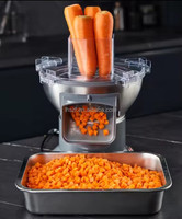 De snijschijf voor gesneden en geschaafde plakjes is optioneel. Rotatie-microtoom aardappelsnijder machine chips snijmachine aardappel.