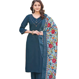 Nueva Colección de Telas Pure Fabcy con Kurtis Hechos a Mano para Venta al por Mayor - Product Image 1