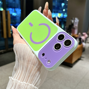 เคสโทรศัพท์แม่เหล็กสีนีออนด้านหลากสีสำหรับ iPhone 17 16 15 14 Pro Max ลายดอกทานตะวันไล่เฉดสีรุ้งแบบด้านหลังลายโดปาไมน์ - Product Image 5