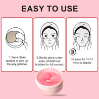 Patchs pour les yeux au saumon OEM, patchs pour les yeux, gelée éclatante, peptides, nicinamide, masque pour les yeux, atténuant les cernes, hydratant, masque PDRN