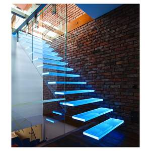 <span class=keywords><strong>Escalier</strong></span> flottant moderne à prix avantageux / <span class=keywords><strong>Escalier</strong></span> cantilever dissimulé / <span class=keywords><strong>Escalier</strong></span> mural avec <span class=keywords><strong>marches</strong></span> en verre - Product Image 1