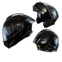 Nouveau casque de moto intégral modulaire ANT Factory Direct avec grande aile arrière, double visière, toutes saisons, homologué DOT, mousse ABS