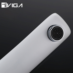 Apartamento Superior de cerámica del núcleo de la válvula de un solo agujero grifo lavabo grifo mezclador - Product Image 4