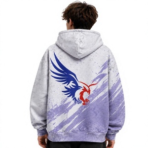 Sweat-shirt à capuche unisexe pour adultes, imprimé moucheté, doux et confortable, 100% coton, UPF 35, personnalisable OEM ODM, streetwear - Product Image 2