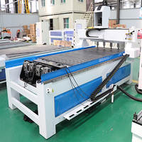 Machine de sculpture sur bois CNC rotative à 4 axes multi-têtes 3D