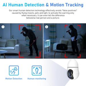 Sharetronic Home an ninh <span class=keywords><strong>360</strong></span> độ E27 <span class=keywords><strong>Wifi</strong></span> máy ảnh full HD 2MP tầm nhìn ban đêm CCTV mạng không dây PTZ IP máy ảnh - Product Image 5