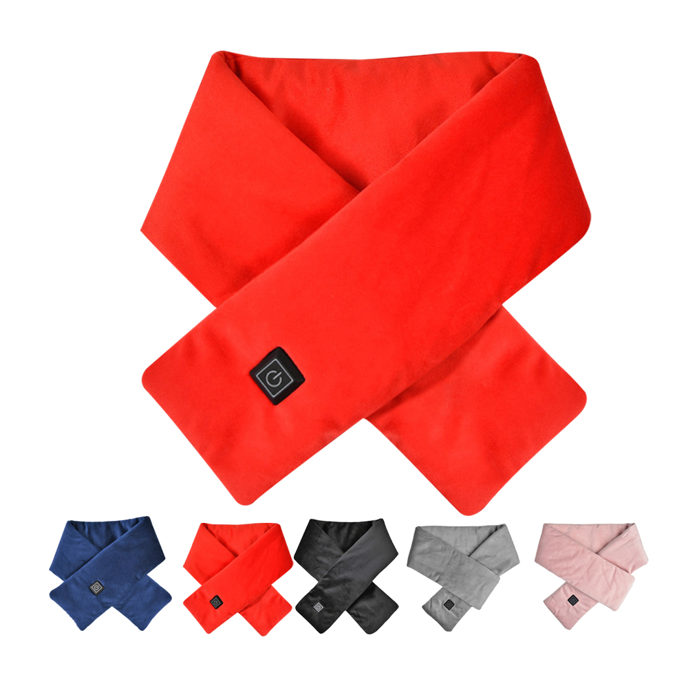 Шарф с подогревом для мужчин и женщин, регулируемый зимний теплый шейный платок с USB-зарядкой, 3 уровня нагрева