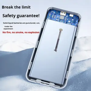 <span class=keywords><strong>Batería</strong></span> de estado semisólido de plástico que <span class=keywords><strong>no</strong></span> se inflama, cable integrado resistente a pinchazos, <span class=keywords><strong>carga</strong></span> súper rápida de 22.5W, <span class=keywords><strong>batería</strong></span> externa de 10000 mAh - Product Image 2