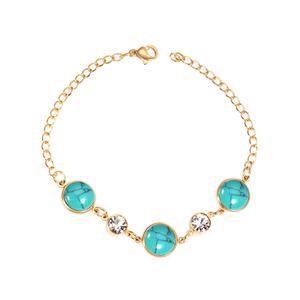 Personality Custom Couple <b>Bracelet</b> Stainless Steel Jewelry <b>Bracelet</b> 18k <b>Gold</b> Plated Glass <b>Bead</b> <b>Bracelet</b> for Gifts - Product Image 4