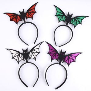 <b>Halloween</b> Bat Headband Glitter Wings Cosplay Masquerade Party <b>Decor</b> Hair Accessory - Product Image 2