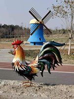 Lampe solaire Deko, applique murale, éclairage solaire fait main, Style attrayant, grande tête, coq de jardin en paon, à bas prix