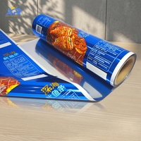 Film en rouleau laminé souple, imperméable et thermoscellable, imprimé sur mesure, pour emballage en plastique de chips, film en rouleau d'aluminium, vente en gros