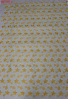 Tissu en dentelle brodée de style ethnique personnalisé, nouveau modèle, tulle noir, maille, fil doré, fleur rouge, tissu brodé pur